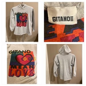 VTG GITANO  Colors Mean Love Longsleeve Hooded T-shirt Single Stitch